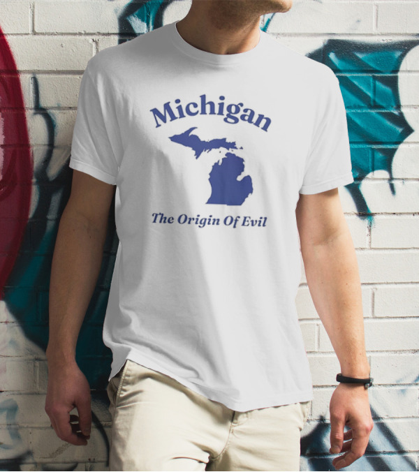 Michigan The Origin Of Evil Map T-Shirt