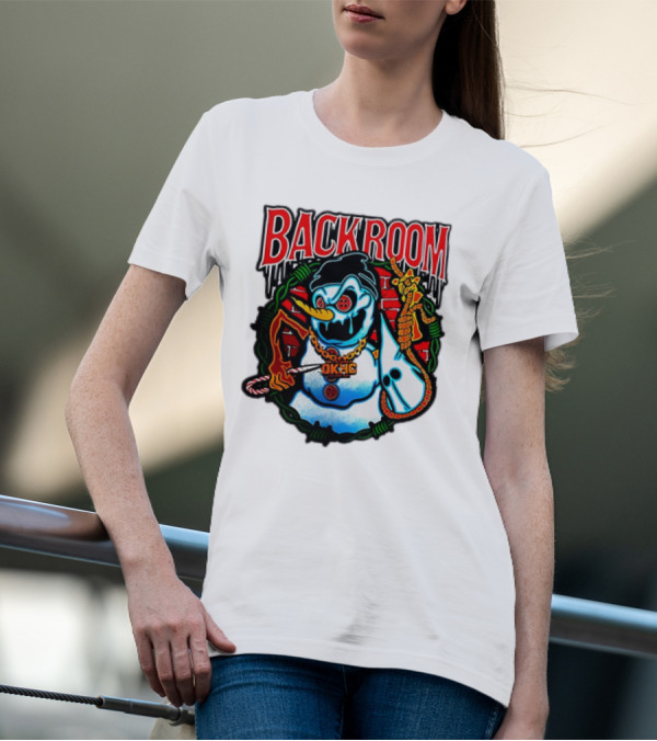 Backroom OKHC Hardcore Snowman Holiday T-Shirt
