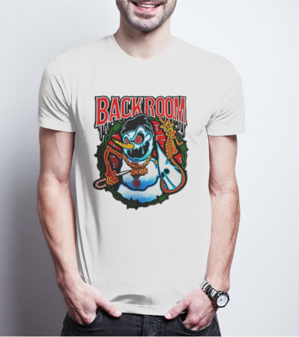 Backroom OKHC Hardcore Snowman Holiday T-Shirt