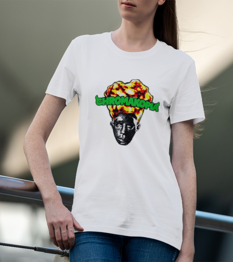 Chromakopia Flaming Head Abstract T-Shirt