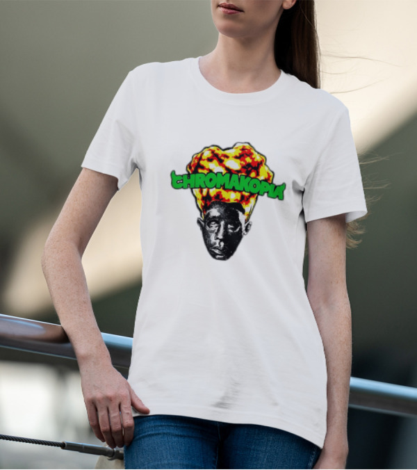 Chromakopia Flaming Head Abstract T-Shirt