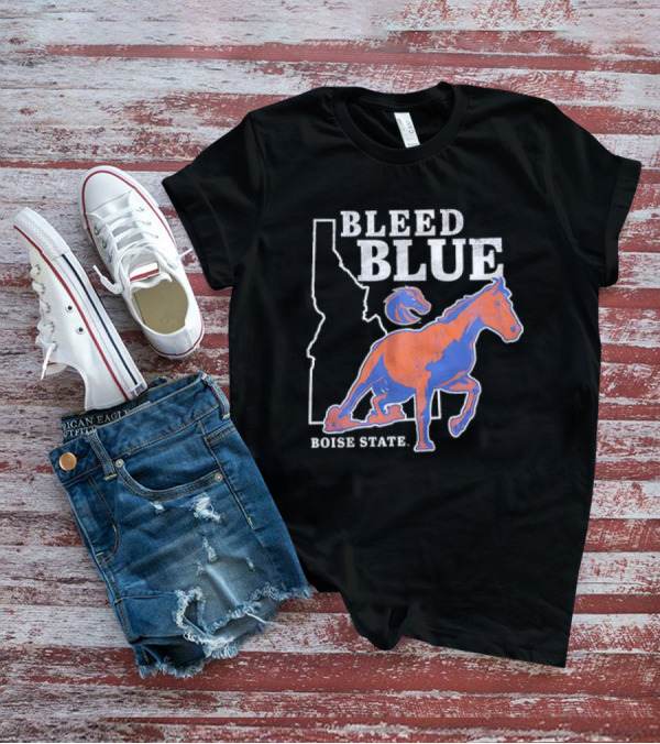 Bleed Blue Boise State Broncos Vintage Logo Idaho T-Shirt