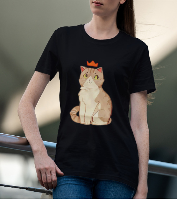 Good Times Cat With Orange Crown T-Shirt