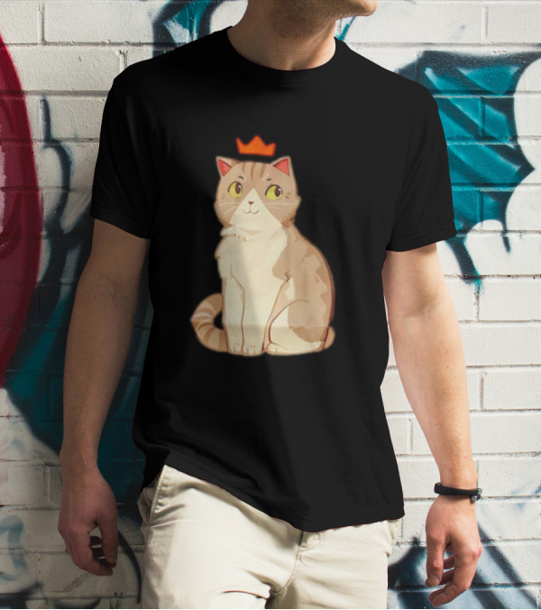 Good Times Cat With Orange Crown T-Shirt