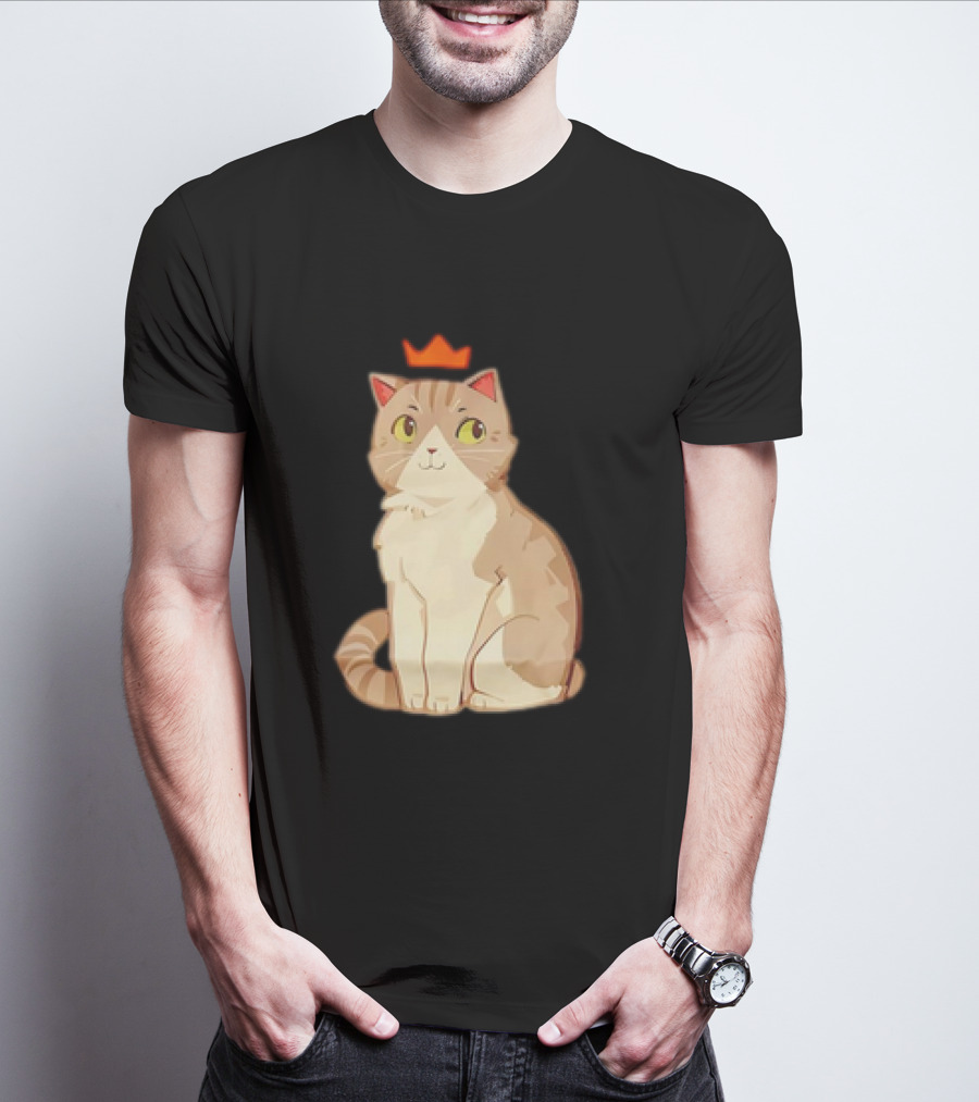 Good Times Cat With Orange Crown T-Shirt