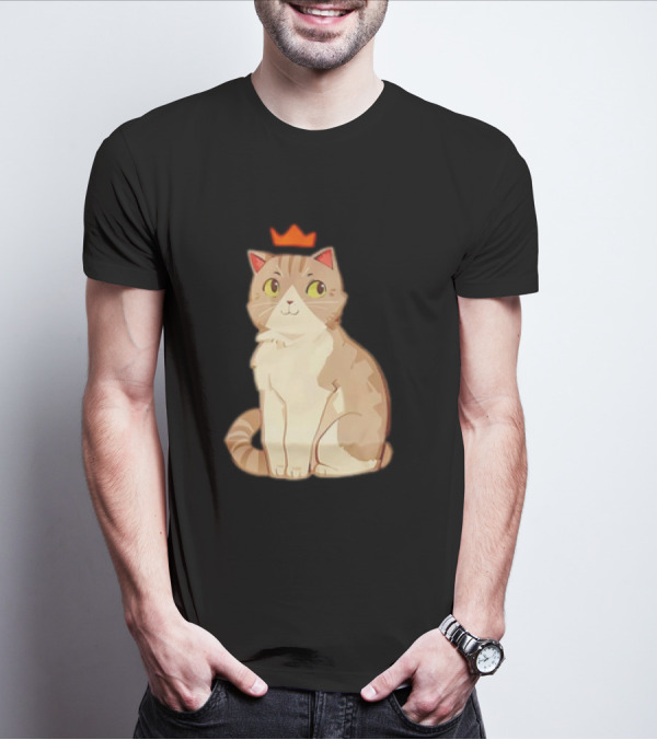 Good Times Cat With Orange Crown T-Shirt