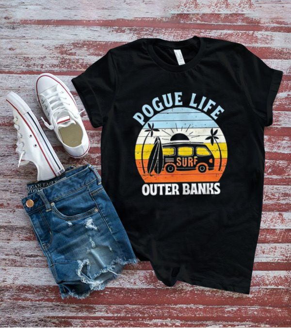 Pogue Life Outer Banks Surf Van Sunset Vintage T-Shirt