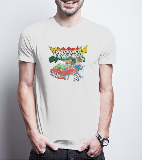 Breezy South Africa Cartoon Car Dice T-Shirt