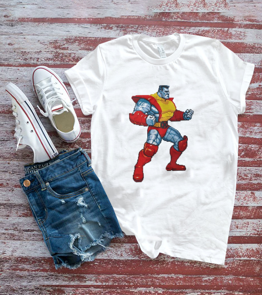 Colossus From X-Men Children Of The Atom Pixel T-Shirt