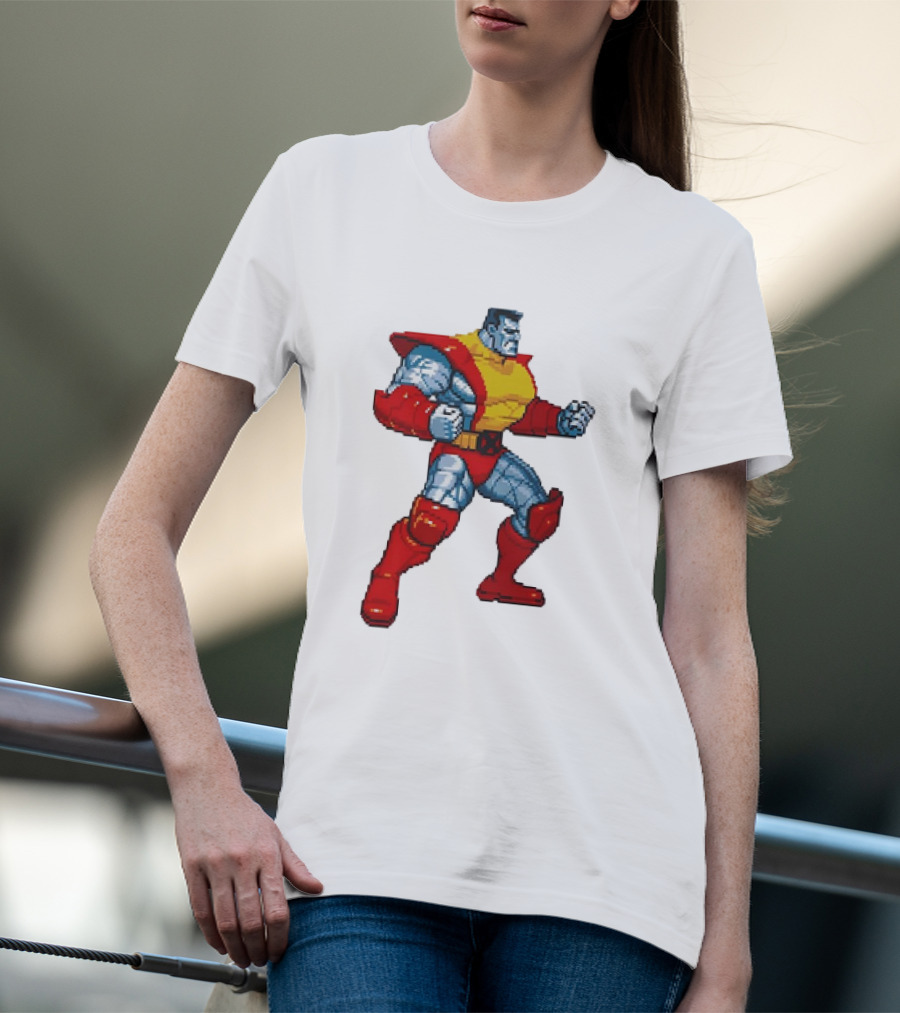 Colossus From X-Men Children Of The Atom Pixel T-Shirt
