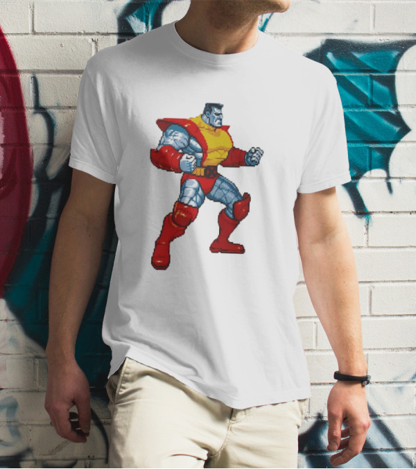 Colossus From X-Men Children Of The Atom Pixel T-Shirt