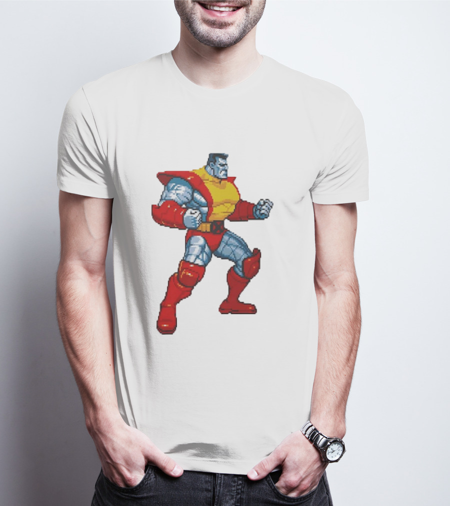 Colossus From X-Men Children Of The Atom Pixel T-Shirt