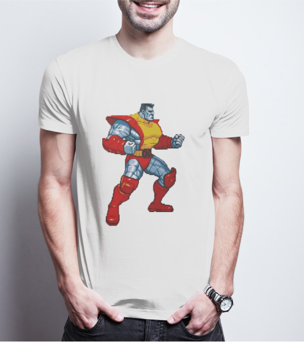 Colossus From X-Men Children Of The Atom Pixel T-Shirt