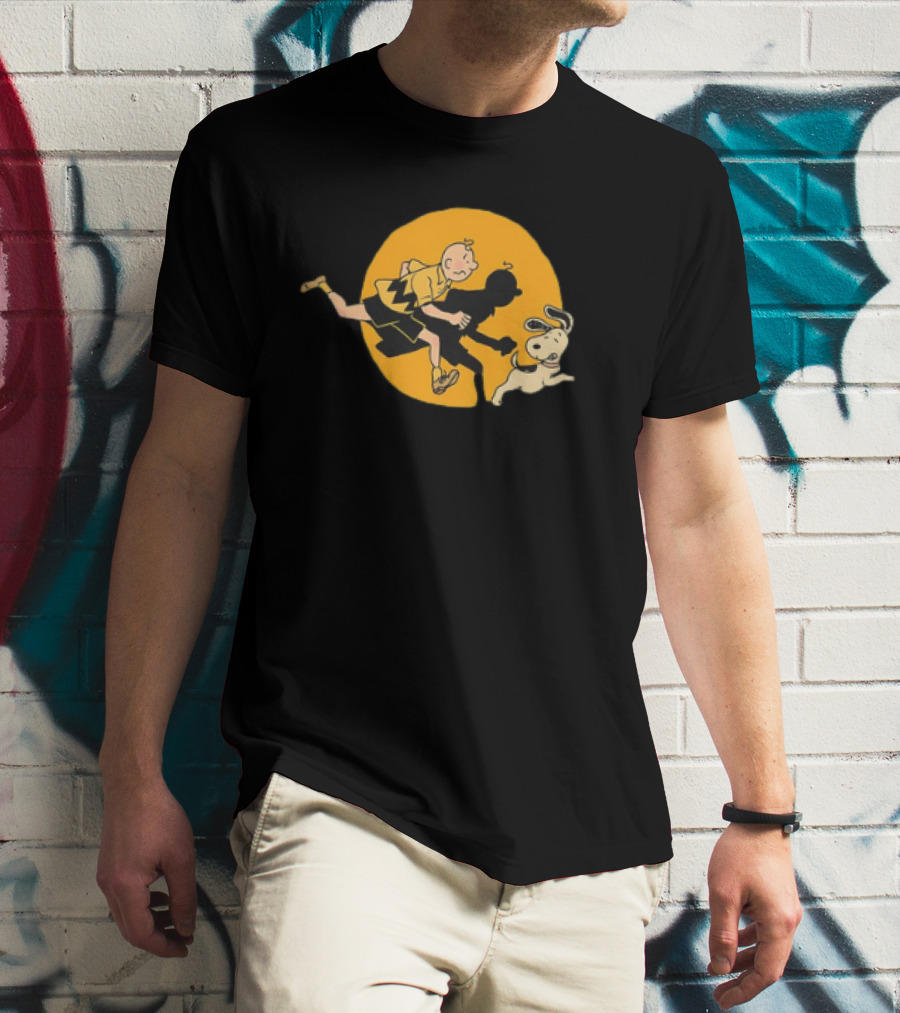 Charlie Brown And Snoopy Adventure Inspired By Tintin T-Shirt