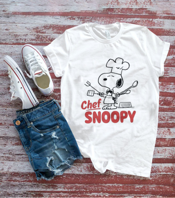 Peanuts Chef Snoopy Cooking Cartoon Character T-Shirt