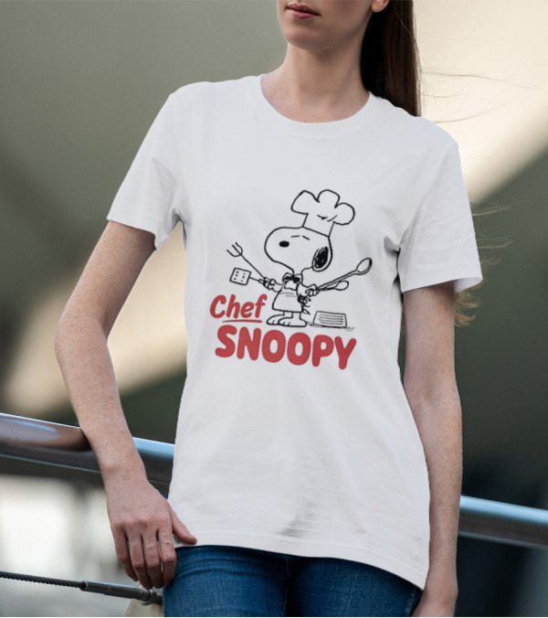 Peanuts Chef Snoopy Cooking Cartoon Character T-Shirt