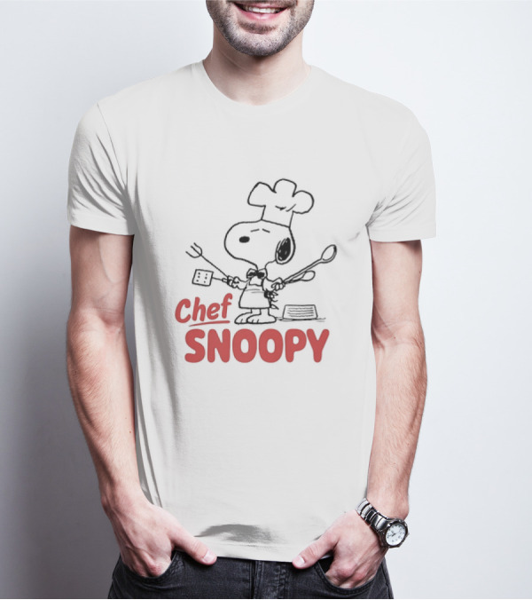 Peanuts Chef Snoopy Cooking Cartoon Character T-Shirt