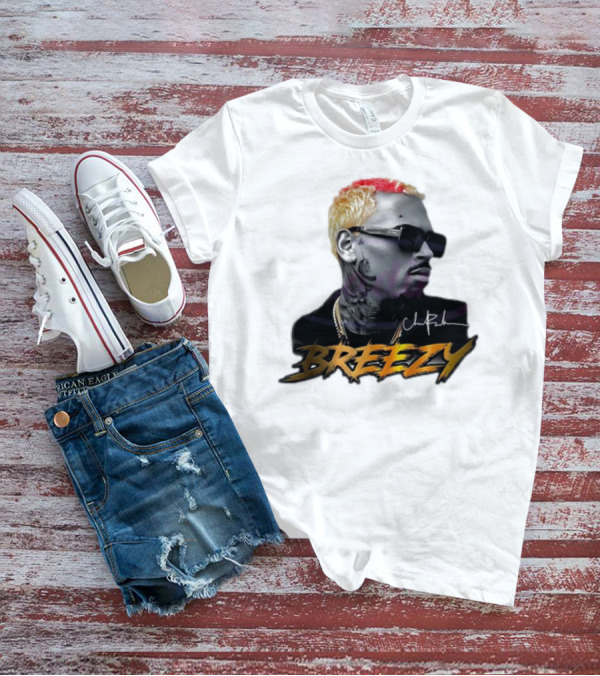 Breezy Chris Brown Signature Style With Sunglasses And Blonde Hair T-Shirt