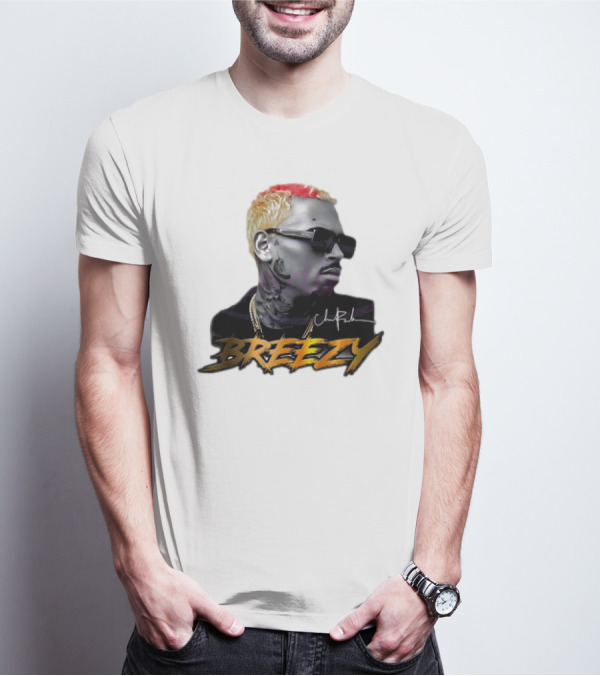 Breezy Chris Brown Signature Style With Sunglasses And Blonde Hair T-Shirt
