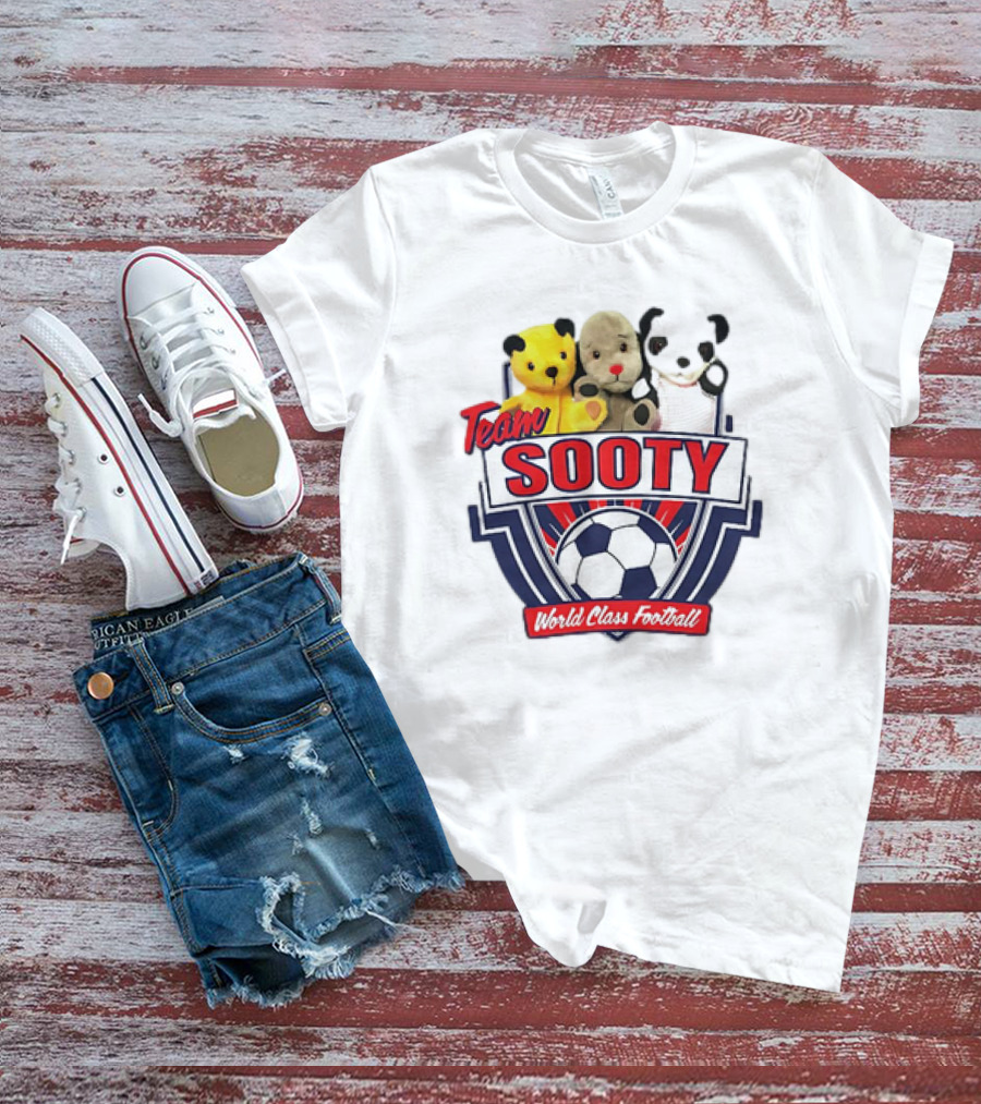 Team Sooty World Class Football Soccer Badge Trio T-Shirt