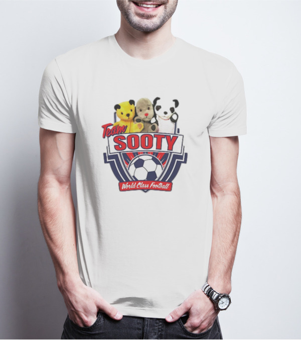 Team Sooty World Class Football Soccer Badge Trio T-Shirt