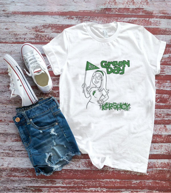 Green Day Hot Ker Spicy Banner Character T-Shirt