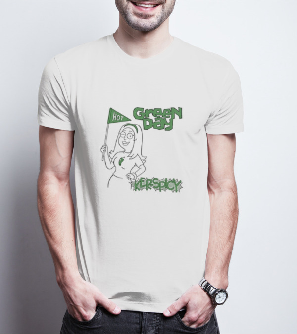Green Day Hot Ker Spicy Banner Character T-Shirt