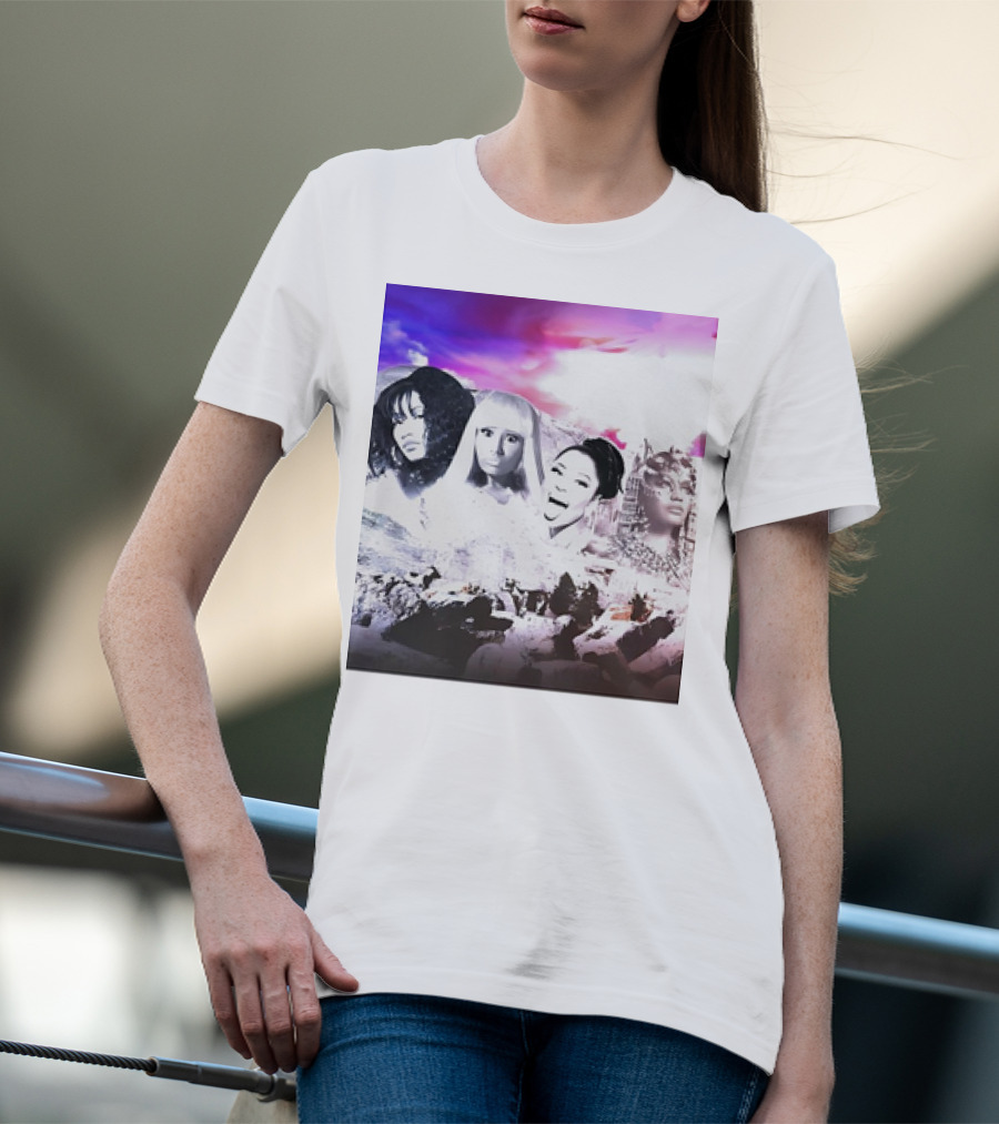 Kingkongkenn My Female Rap Mount Rushmore Nicki Minaj And Rihanna T-Shirt