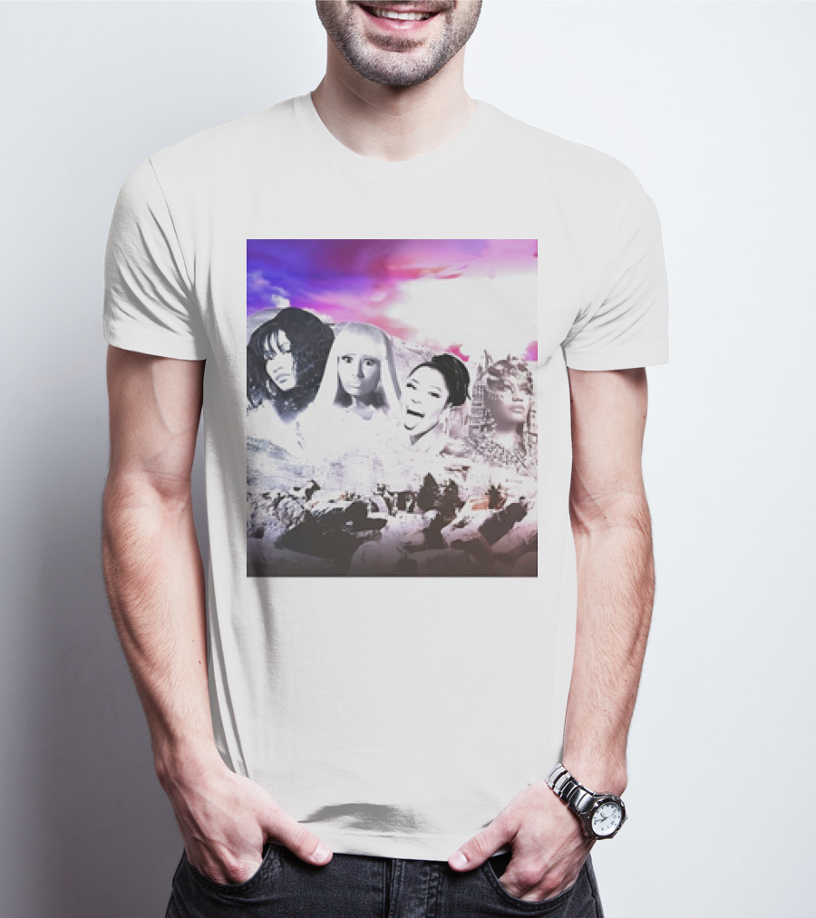 Kingkongkenn My Female Rap Mount Rushmore Nicki Minaj And Rihanna T-Shirt