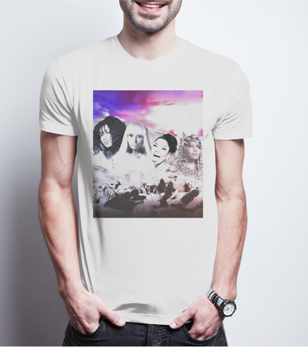 Kingkongkenn My Female Rap Mount Rushmore Nicki Minaj And Rihanna T-Shirt