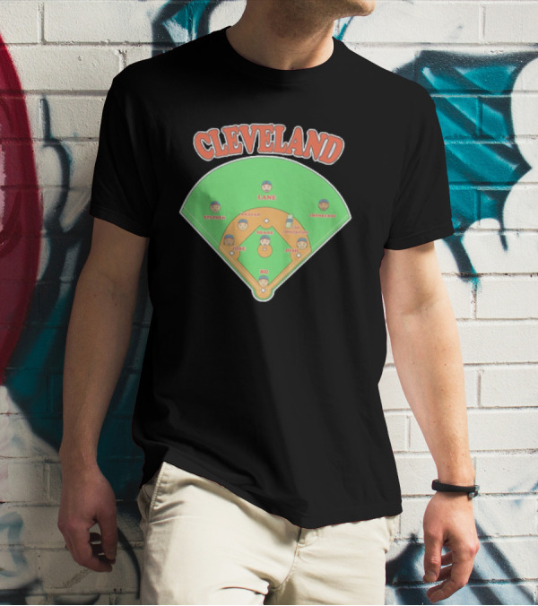 Cleveland Baseball Lineup Stephen Josh Bo Justin Shane Josh Lane Johnny T-Shirt