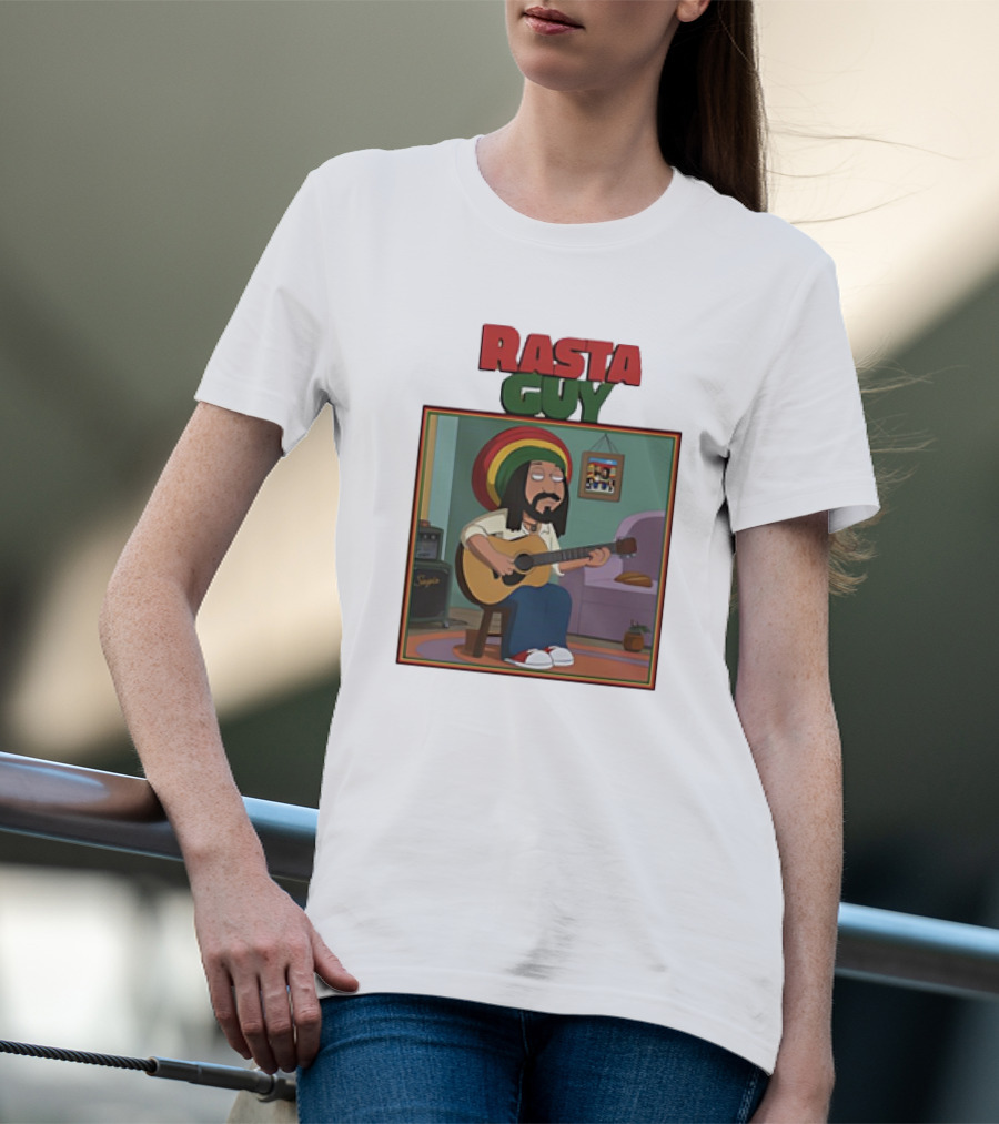Peter Griffin Playing Guitar With Rasta Hat T-Shirt