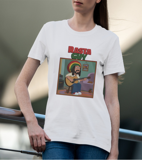 Peter Griffin Playing Guitar With Rasta Hat T-Shirt