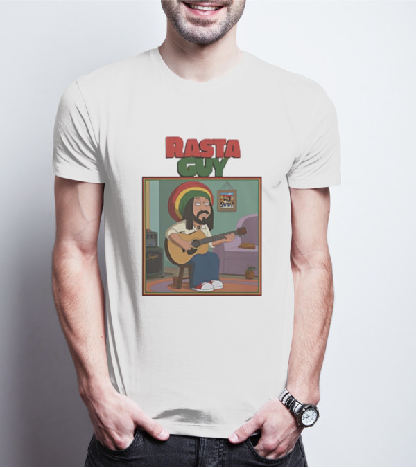 Peter Griffin Playing Guitar With Rasta Hat T-Shirt