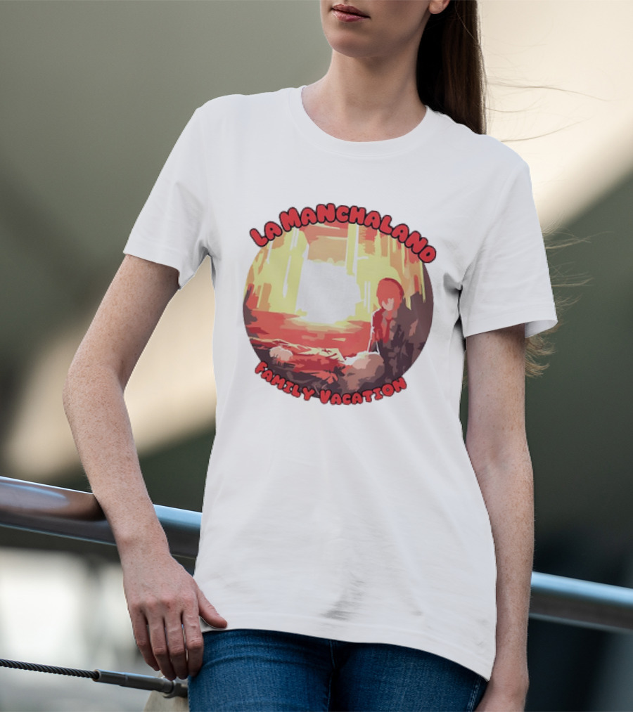 La Manchaland Family Vacation Sci-Fi Adventure Scene T-Shirt