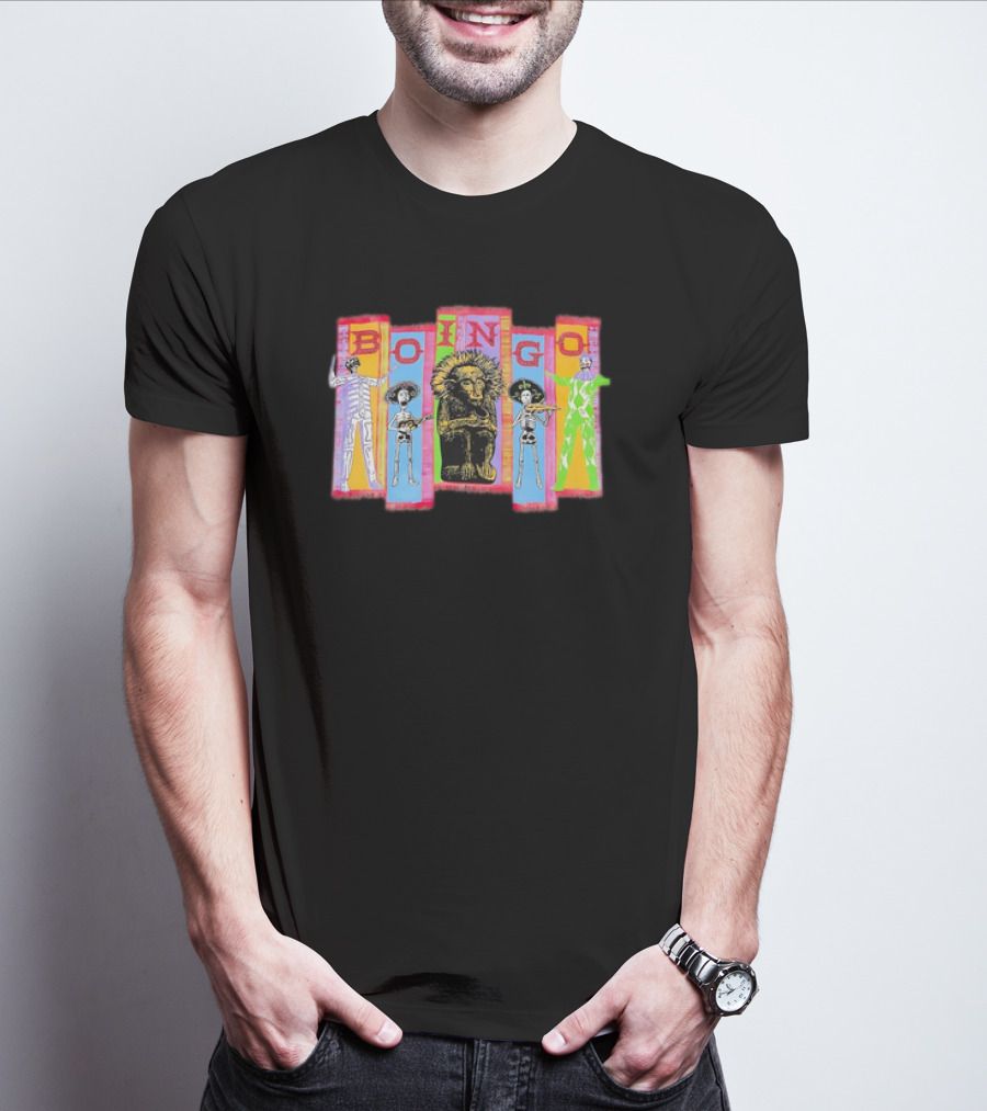 Oingo Boingo 1994 Vintage Skeletons Lion T-Shirt