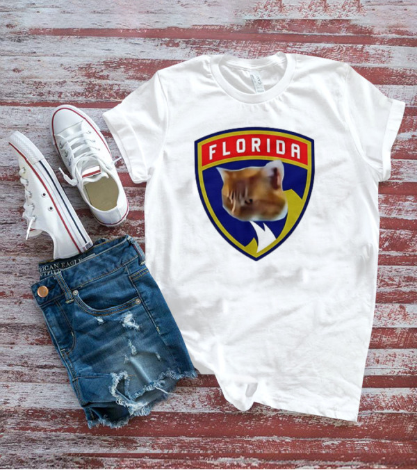 Florida Cat Face Panthers Emblem T-Shirt