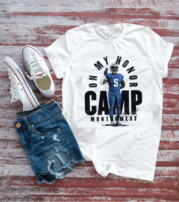 On My Honor Camp Montgomery David Montgomery Signature 5 Football Player T-Shirt