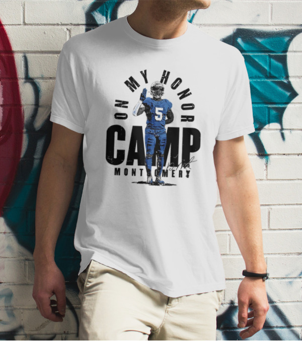 On My Honor Camp Montgomery David Montgomery Signature 5 Football Player T-Shirt