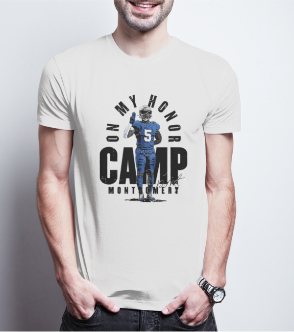 On My Honor Camp Montgomery David Montgomery Signature 5 Football Player T-Shirt