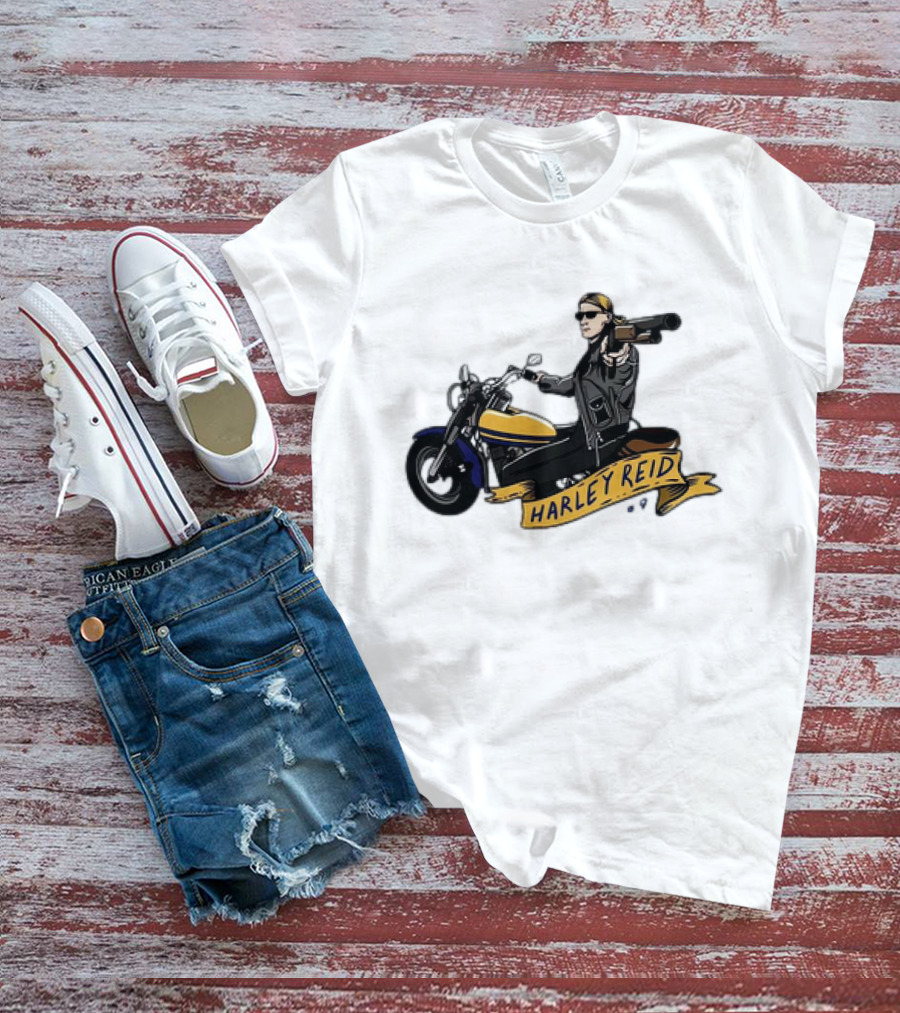 Harley Reid AFL West Coast Eagles Motorcycle Cartoon T-Shirt