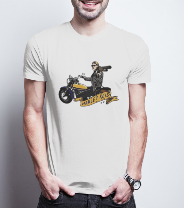 Harley Reid AFL West Coast Eagles Motorcycle Cartoon T-Shirt