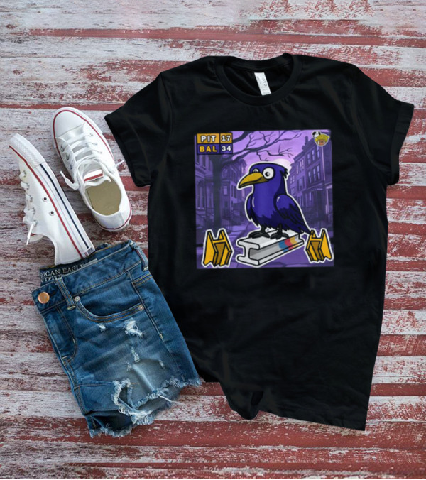 Baltimore Ravens Dominate Pittsburgh Steelers 34-17 Victory Showdown T-Shirt