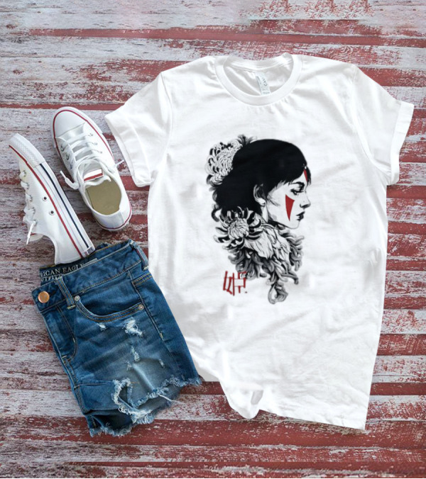 Princess Mononoke San Chrysanthemum Japanese Kanji T-Shirt