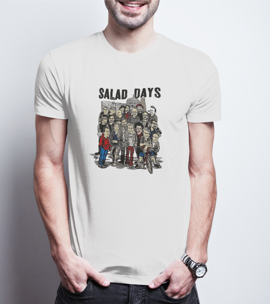 Salad Days Cast Crew Cartoon Group Capitol Building T-Shirt