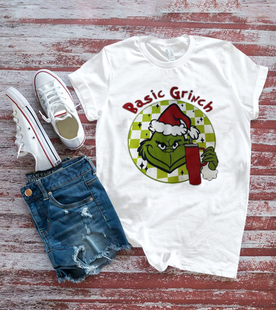 Basic Grinch Christmas Santa Hat Holiday Mug T-Shirt