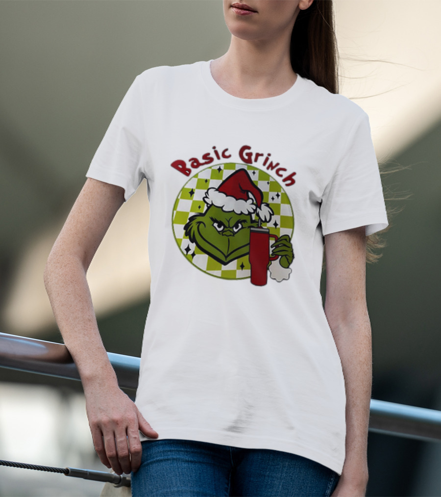 Basic Grinch Christmas Santa Hat Holiday Mug T-Shirt