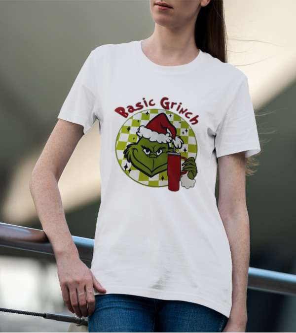 Basic Grinch Christmas Santa Hat Holiday Mug T-Shirt