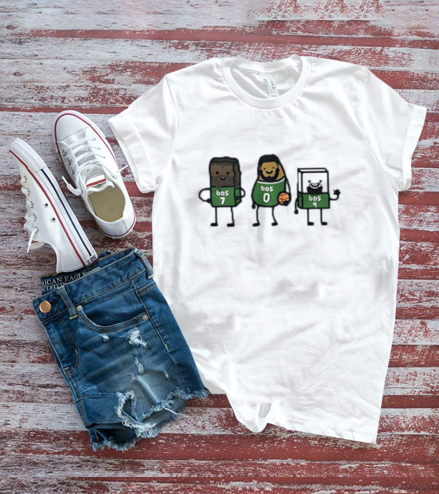 Jaylen Brown Jayson Tatum Derrick White Boston Celtics Brownie Potatum White Chocolate Characters T-Shirt