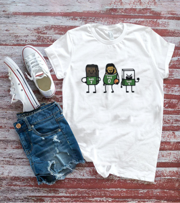 Jaylen Brown Jayson Tatum Derrick White Boston Celtics Brownie Potatum White Chocolate Characters T-Shirt